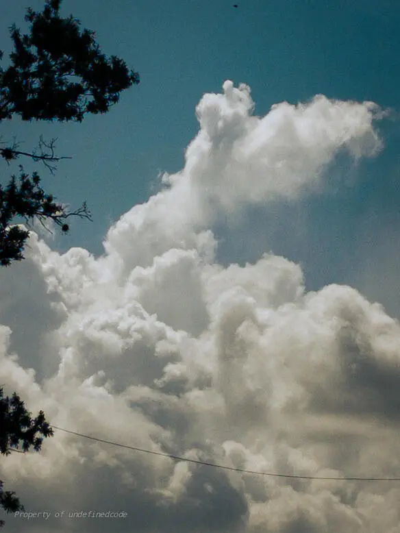 Portrait-oriented cloud, captured on June 20, 2025