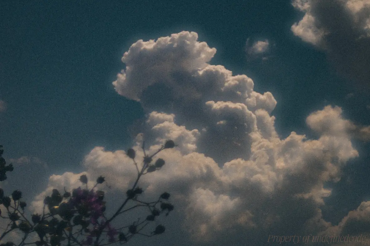Clouds with a dreamy, film-like look, captured on September 13, 2025